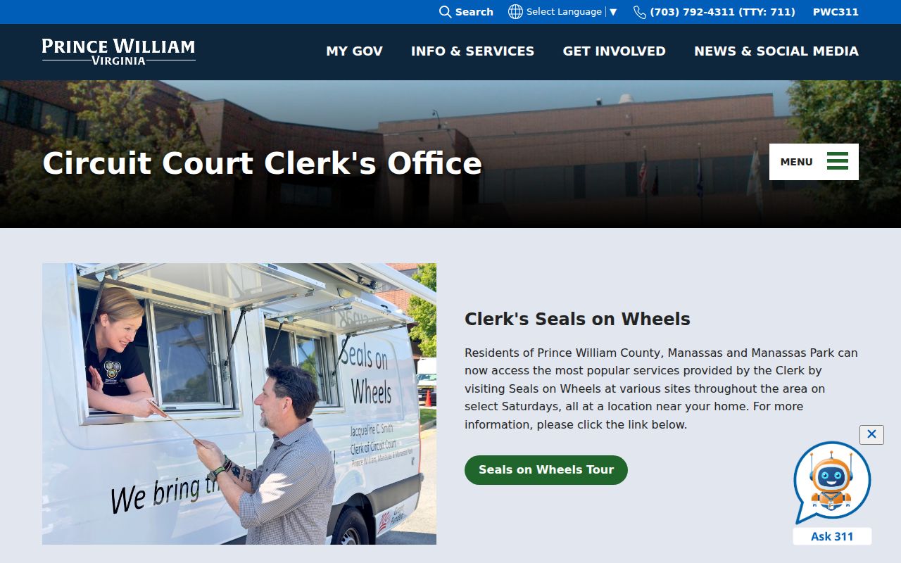 Cherry Hill residents directory Prince William Circuit Court Clerk access