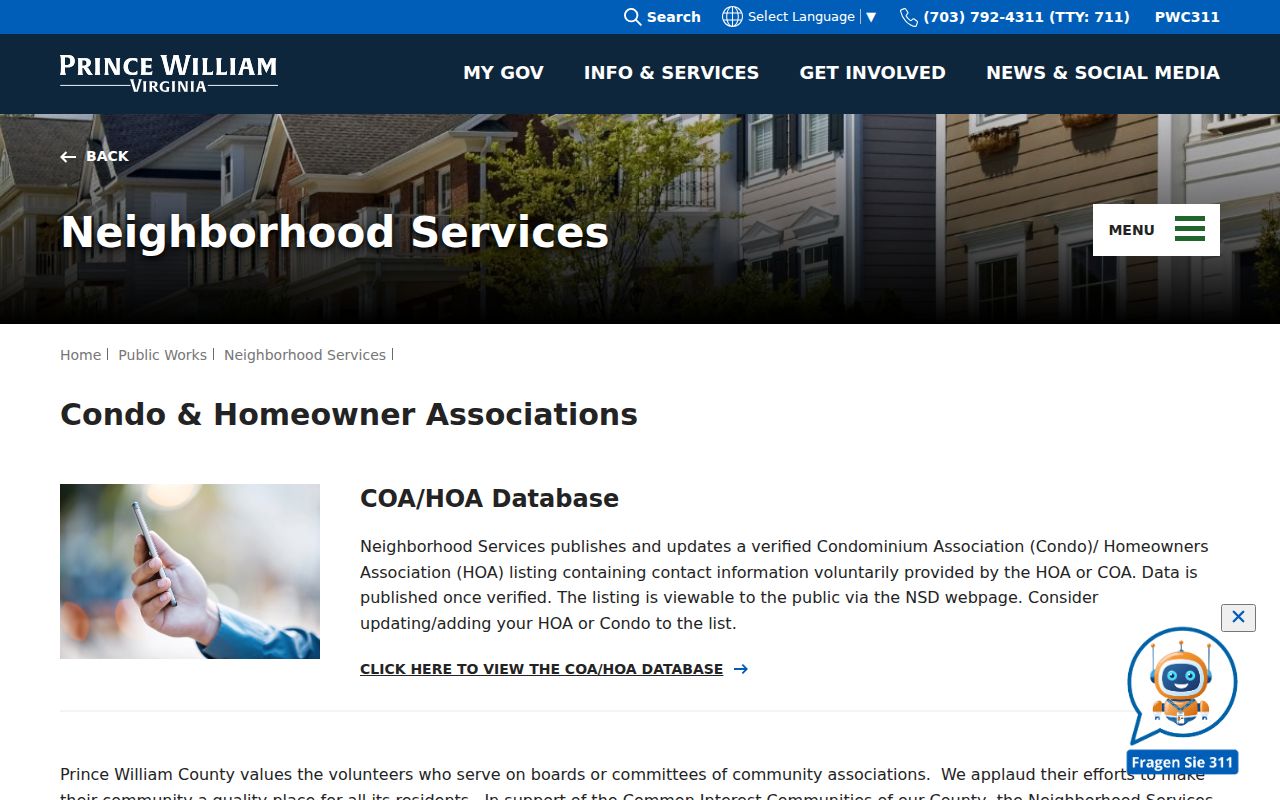 Cherry Hill neighbors association contacts in the Prince William COA HOA database